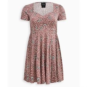 Torrid Bambi Shirred Bodice Skater Dress